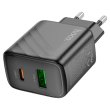 Мережевий зарядний пристрій HOCO CS23A, USB Type-C/USB, 30W, Black, Box