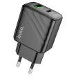 Мережевий зарядний пристрій HOCO CS23A, USB Type-C/USB, 30W, Black, Box