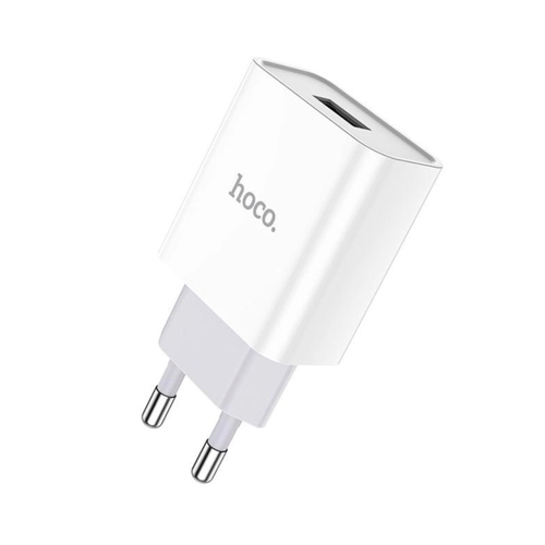 Мережевий зарядний пристрій HOCO C72A, 1xUSB, 2.1A, White, Blister