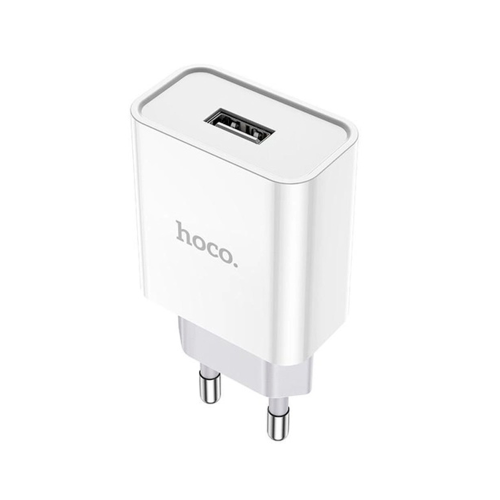 Мережевий зарядний пристрій HOCO C72A, 1xUSB, 2.1A, White, Blister