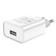 Мережевий зарядний пристрій HOCO C72A, 1xUSB, 2.1A, White, Blister