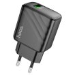 Мережевий зарядний пристрій HOCO CS21A, 1xUSB, 18W, кабель USB Type-C, довжина кабелю 1м, Black, Box
