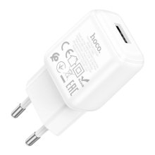 Мережевий зарядний пристрій HOCO C96A, 1xUSB, 2.1A, кабель Lightning, довжина кабелю 1м, White, Blister