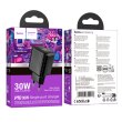 Мережевий зарядний пристрій HOCO CS22A, USB Type-C, 30W, Black, Box