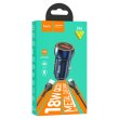Автомобільний зарядний пристрій HOCO Z46, 1xUSB, кабель USB Type-C, 18W, кабель 1м, Blue, Box