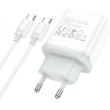 Мережевий зарядний пристрій Hoco C104A Stage + USB Type-C White