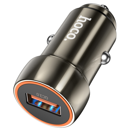 Автомобільний зарядний пристрій HOCO Z46, 1xUSB, кабель USB Type-C, 18W, кабель 1м, Black, Box