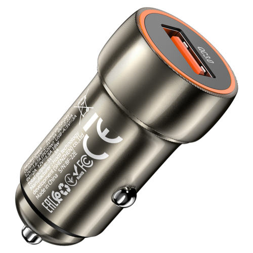 Автомобільний зарядний пристрій HOCO Z46, 1xUSB, кабель USB Type-C, 18W, кабель 1м, Black, Box