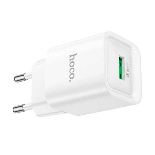 Мережевий зарядний пристрій HOCO C145A, 1xUSB, 18W, White, Blister