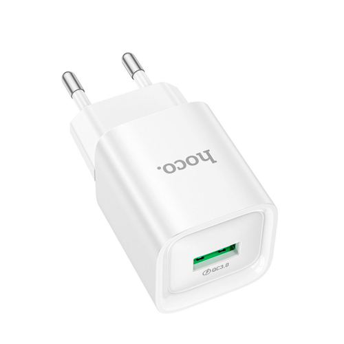Мережевий зарядний пристрій HOCO C145A, 1xUSB, 18W, White, Blister