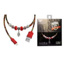 Кабель iKAKU POTALA, USB Type-A to MicroUSB, 2.4A, довжина 0.5м, Red, BOX