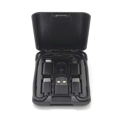 Кабель iKAKU KSC-325 KUHE, USB Type-A to MicroUSB/Lightning/USB Type-C, 3A, довжина 1м, Black, BOX