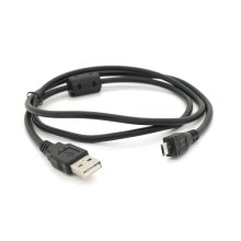 Кабель Voltronic, USB 2.0 Type-A(M) to MiсroUSB 5 pin, 1м, 1 ферит, чорний, ОЕМ, Q500