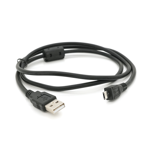 Кабель Voltronic, USB 2.0 Type-A(M) to MiсroUSB 5 pin, 1м, 1 ферит, чорний, ОЕМ, Q500