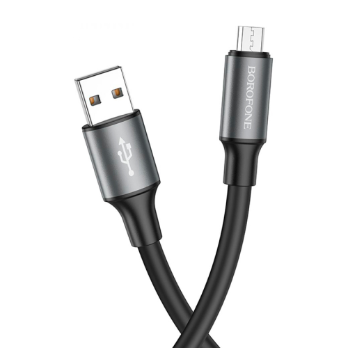 Кабель Borofone BX82, USB-Micro, 2.4A, довжина 1м, Black, BOX
