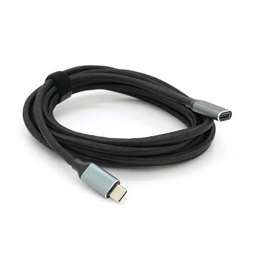 Подовжувач Type-C to Type-C (USB 3.2 GEN2 male to female), обплетення, Black, довжина 3м, підтримка 100W / 10Gbps, 4K60HZ audio / video outpout, BOX