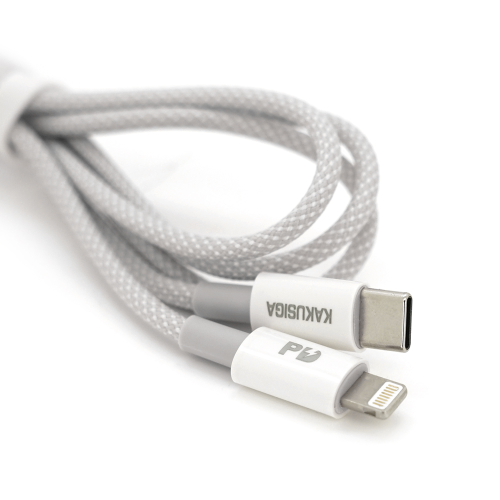 Кабель iKAKU KSC-723 GAOFEI PD20W, USB Type-C to Lightning, довжина 1м, Silver, BOX