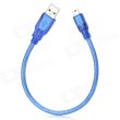 Кабель USB 2.0 RITAR (AM / Mini 5 pin) 0,3 м, синій прозорий