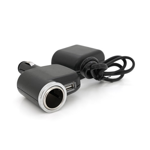 АЗУ розгалужувач Olesson 1526, 12V-3*12V+USB, Black, Blister