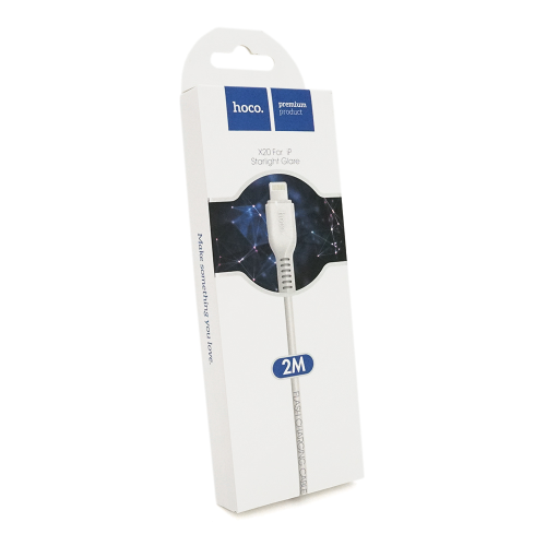 Кабель Hoco X20, USB Type-A to Lightning, 2A, довжина 2м, White, BOX