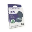 Кабель Data Cable Set, Type-C-Type-C+ перехідники (USB+Lighting+Micro), 60W, Black, довжина 0.2м, Case