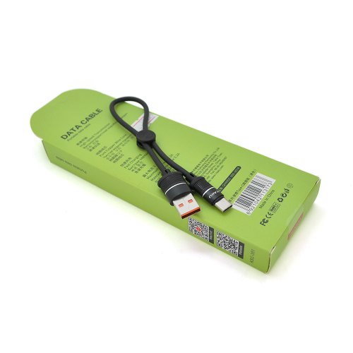 Кабель iKAKU KSC-351 XUNDIAN, USB Type-A to USB Type-C, 5А, довжина 0.25м, Black, BOX