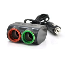 Автомобільний зарядний пристрій-розгалужувач Olesson 1631, 2x12V/1xUSB, Black, Blister