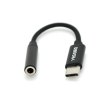 Перехідник VEGGIEG TC-201 Type-C(M) = Jack 3.5mm(F), 5см, Black, Пакет