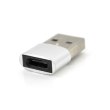 Перехідник HOCO USB2.0(M) =&gt; Type-C(F), Silver, Пакет