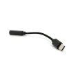 Кабель-перехідник KIN KY-222, Jack 3.5mm(F) to USB Type-C(M), 0.1м, Black, Box