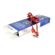 Магнітний кабель PiPo, USB 2.0 Type-A to MicroUSB, 2А, броньований, 1м, Red, BOX