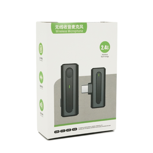 Петличний бездротовий мікрофон M9, роз'єм Lighting, вбудований акумулятор 80 mAh, Black, Box