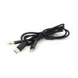Перехідник KIN KY-233 Jack 3.5mm(M)=&gt;Type-C(M) +Lighting(M), 110см, Black, Box
