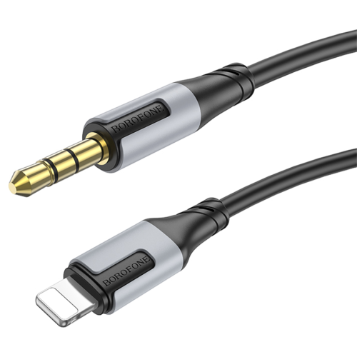 Кабель Borofone BL19, DC 3.5mm (M) to Lightning (M), круглий, 1м, Black, Box