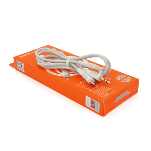 Кабель Borofone BL14, Jack 3.5mm(M) to USB Type-C(M), 1м, White, Box