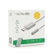 Перехідник для навушників VegGieg V-K202 USB2.0(M)-Jack3.5(F), Silver, Box