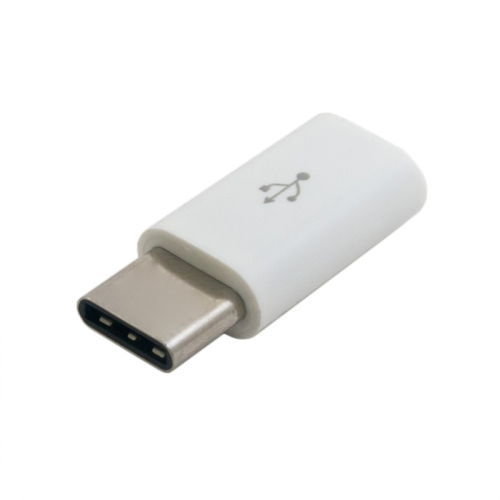 Перехідник Voltronic, microUSB(F) to USB Type-C(M), White, OEM