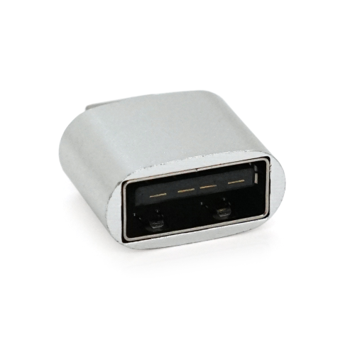 Перехідник USB2.0(AF) OTG =&gt; microUSB(M), Silver, Пакет