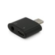 Перехідник KIN KY-203, USB Type-C(M) to Jack 3.5mm(F)/USB Type-C(F), Black, Box