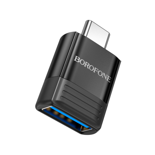 Перехідник Borofone BV18 USB3.0(F) =&gt; Type-C(M), Black, Blister