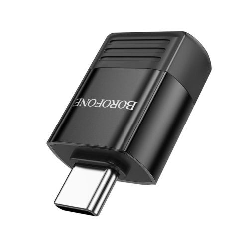 Перехідник Borofone BV18 USB3.0(F) =&gt; Type-C(M), Black, Blister