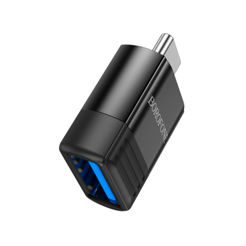 Перехідник Borofone BV18 USB3.0(F) =&gt; Type-C(M), Black, Blister
