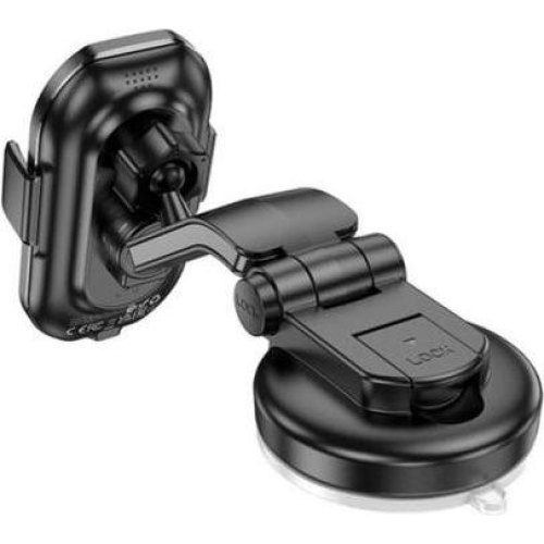 Автотримач BOROFONE BH206+ Wireless Charging 15W, кріплення на торпеду, клямка 50-90мм, Black, Box