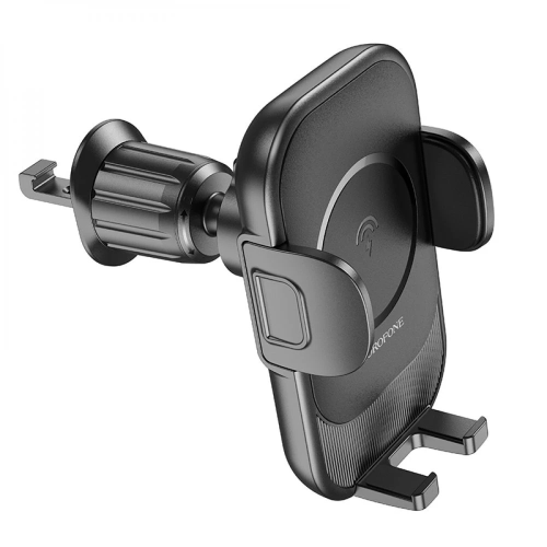 Автомобільний тримач для смартфона Borofone BH204 Blue Charm Wireless 15W Black