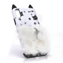 Чохол-накладка для смартфона Voltronic Кіт з пухнастим хвостом, для Apple iPhone 6/iPhone 6s, зі смарткільцем, white