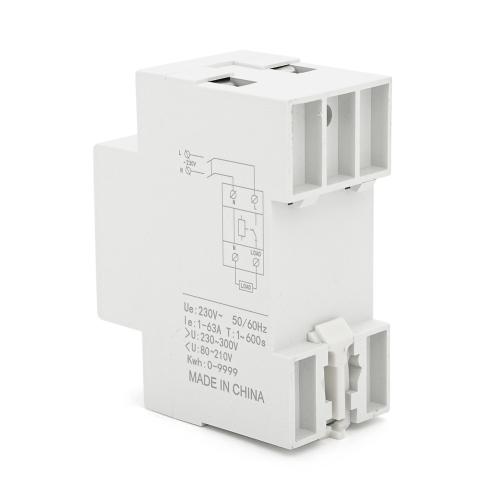 Реле напруги змінного струму YRO YRVP-6 з цифровим дисплеєм (V, A, kWt), 2P, 63A, 230V AC