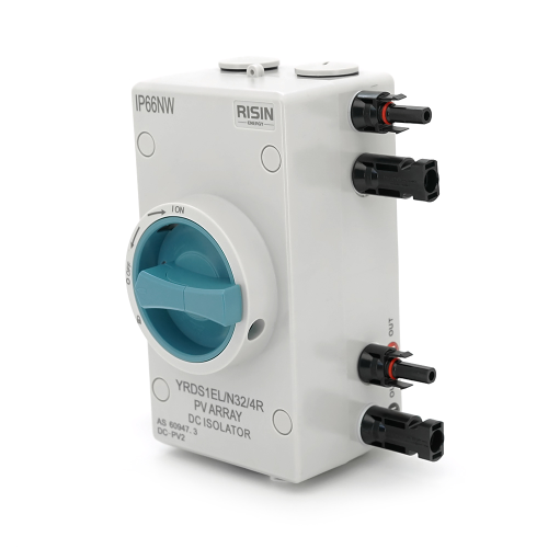 Ручний вимикач Risin, 1000V, 32A, 2St, IP66, вхід ліво-право, Grey