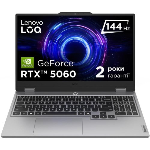Ноутбук Lenovo LOQ 15IRX10, 15.6/Intel Core i7-13700HX/32GB/SSD 1TB/GeForce RTX 5060, 8GB/DOS/Luna grey (83JE00Y4RA)
