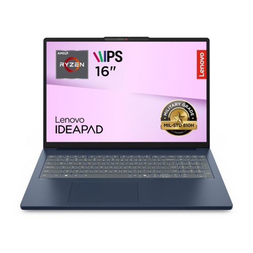 Ноутбук Lenovo IdeaPad Slim 3 16ARP10, 16/AMD Ryzen 7 7735HS/16GB/SSD 512GB/AMD Radeon 680M Graphics/DOS/блакитний (83K8006LRA)