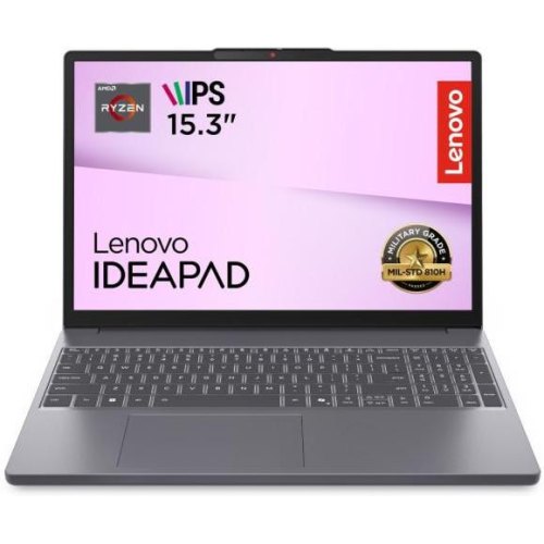 Ноутбук Lenovo IdeaPad Slim 3 15ARP10, 15.3/AMD Ryzen 7 7735HS/16GB/SSD 512GB/Intel HD/DOS/Luna grey (83K700E7RA)